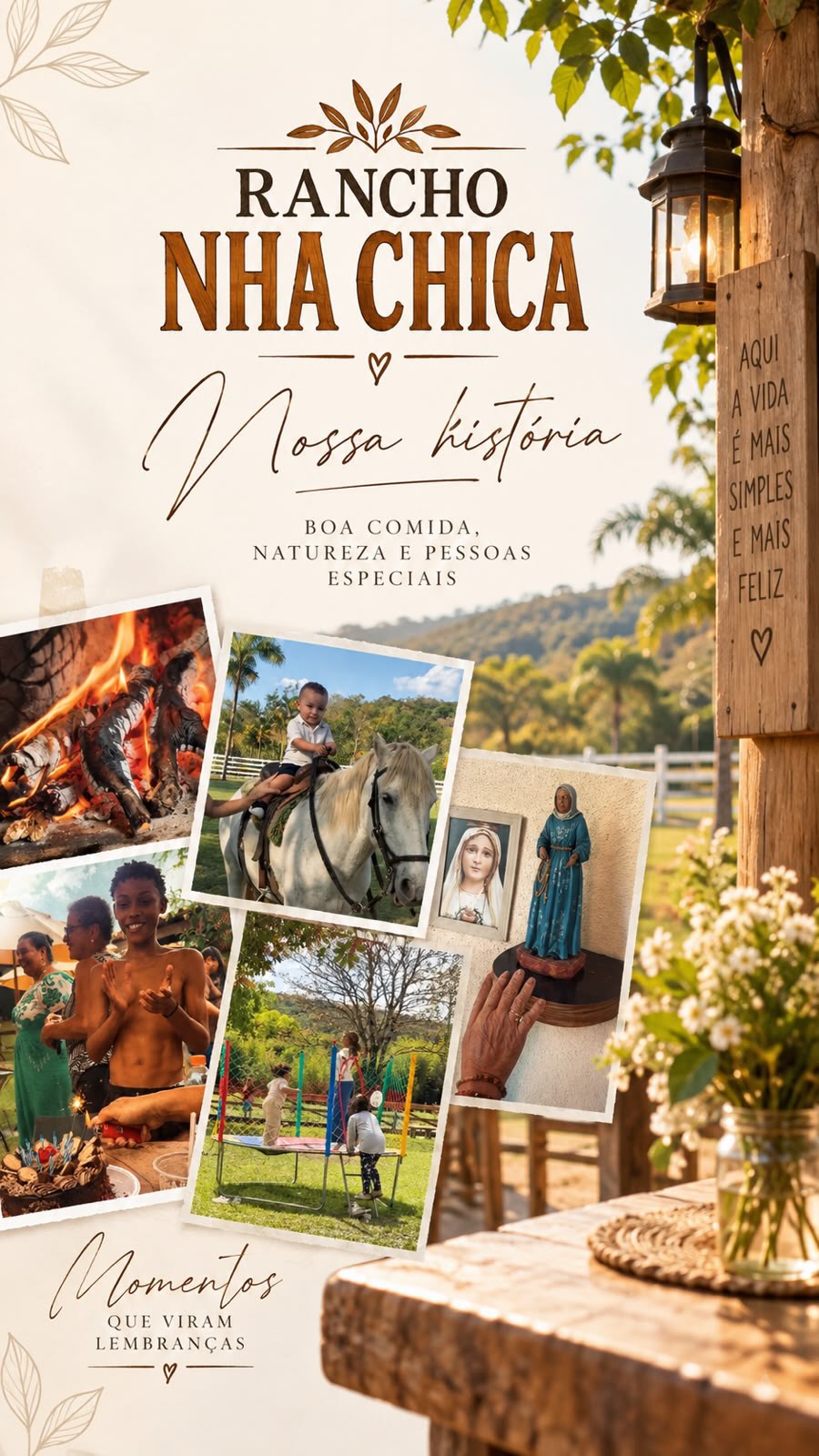 Publicação do Rancho com registros de encontros, celebrações e momentos em família